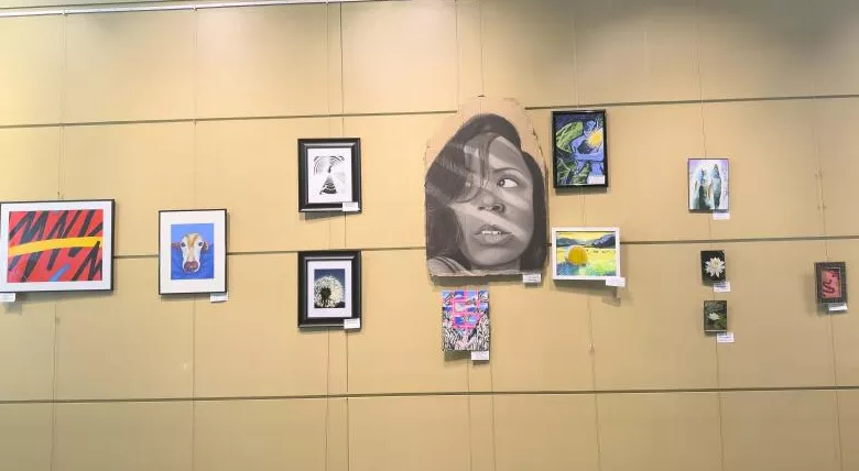 Student Art Gallery Exhibition on view in the Harbison Theatre gallery space. 
